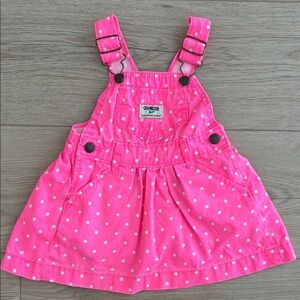 OshKosh B'gosh Pink Polka Dot Dress Jumper size 12 months